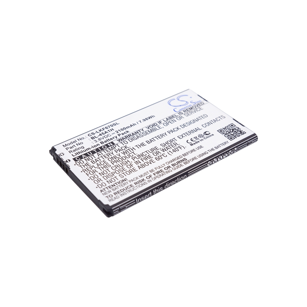 Batterie de téléphone portable LG CS-LKF670SL