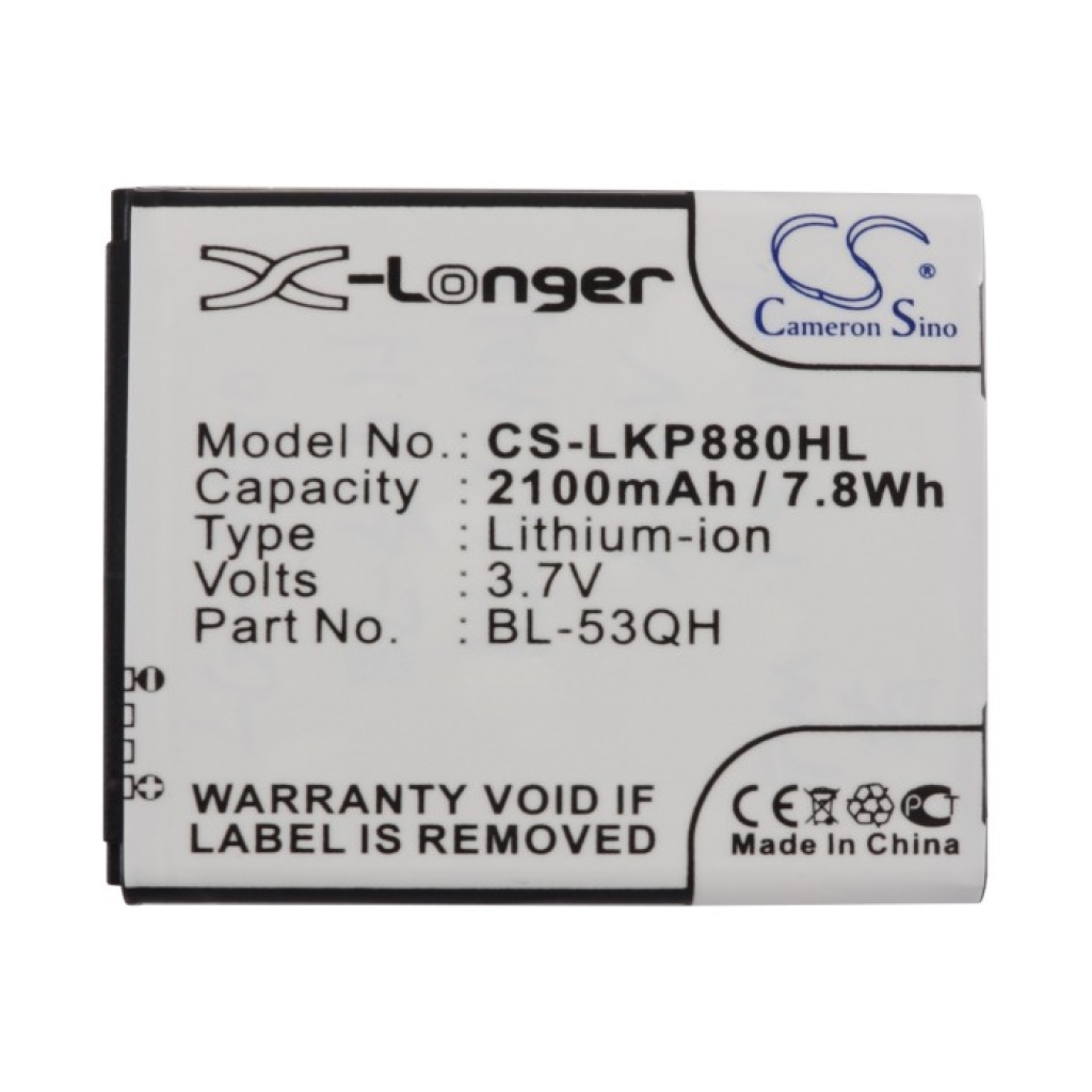 Batterie compatible avec LG MetroPCS CS-LKP880HL