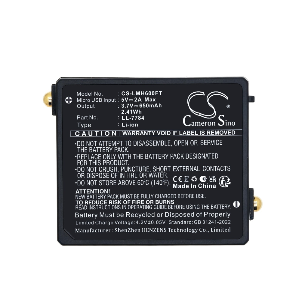 Battery compatible with Ledlenser CS-LMH600FT