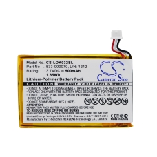 Remplacement de batterie compatible pour Logitech 533-000070,L/N: 1212