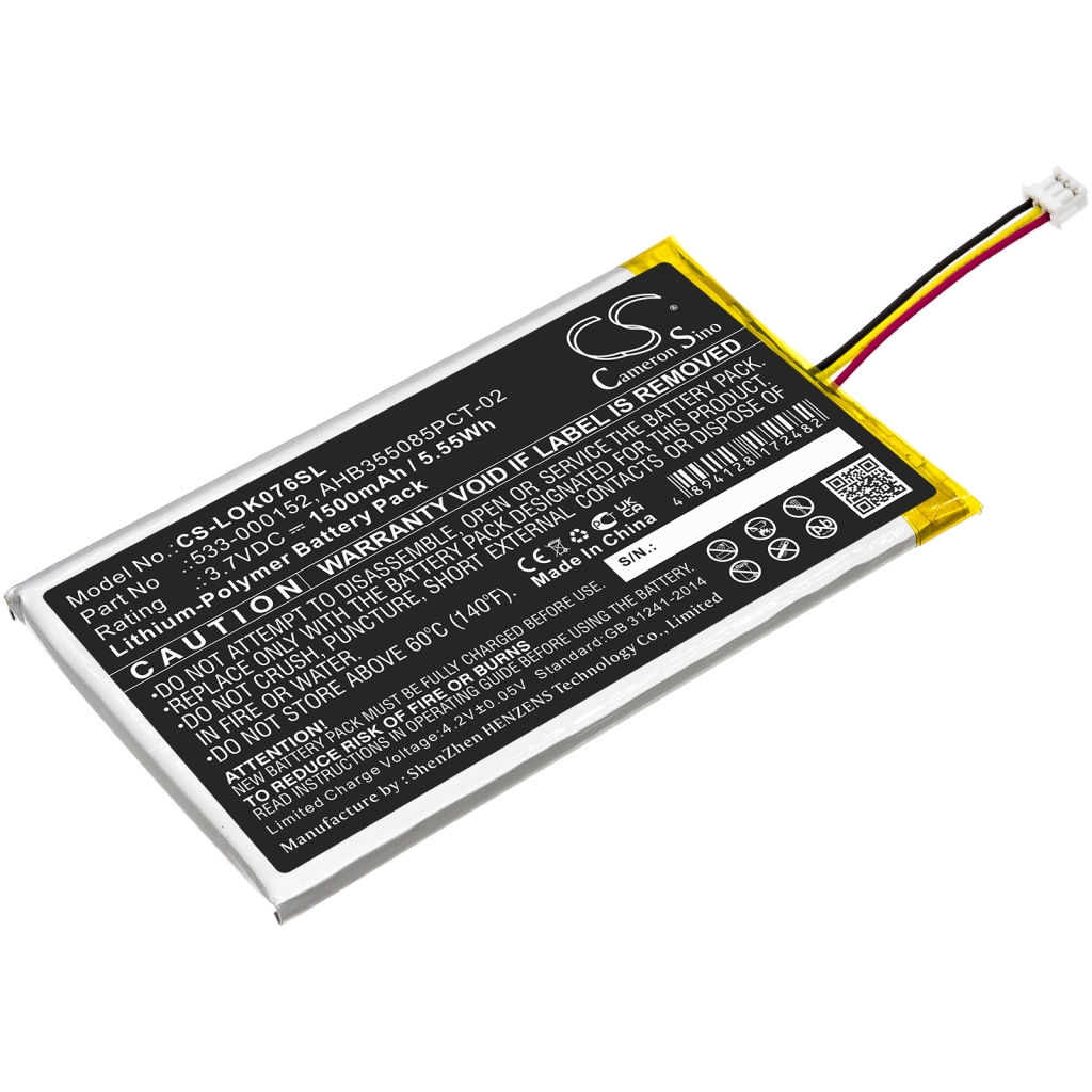 Remplacement de batterie compatible pour Logitech 533-000152,533-000204,AHB355085PCT-02,L/N: 2012