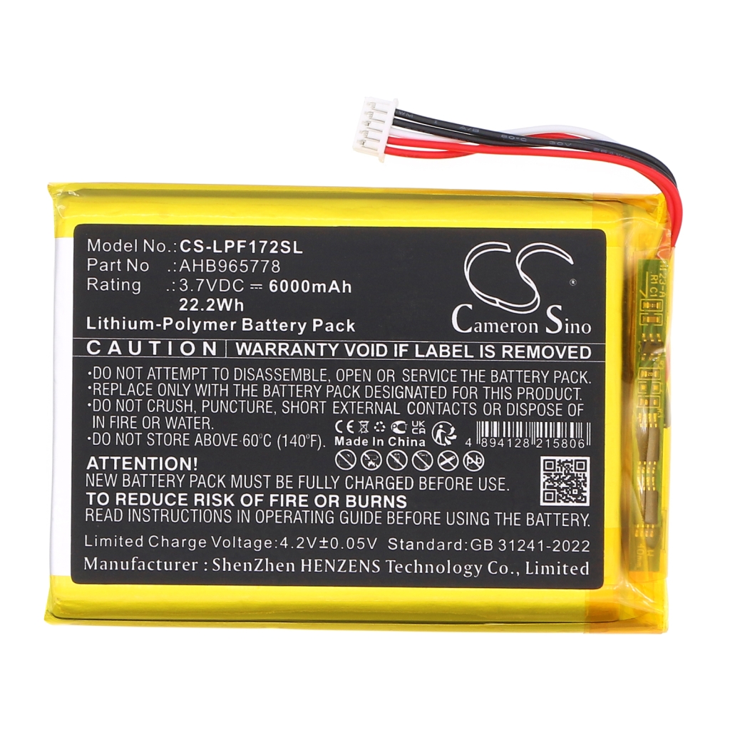 Remplacement de batterie compatible pour Leapfrog AHB965778