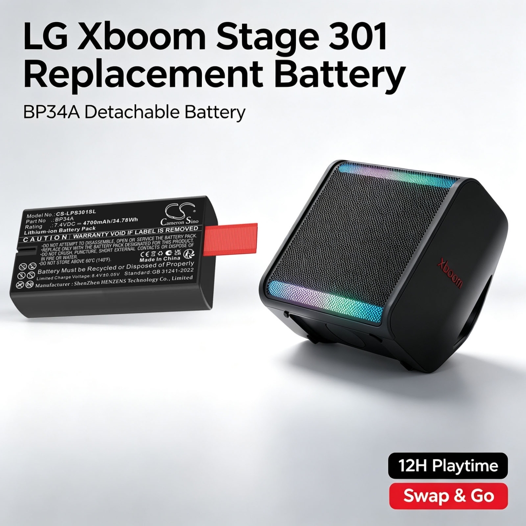 Batteries compatible avec LG Xboom Stage 301 CS-LPS301SL