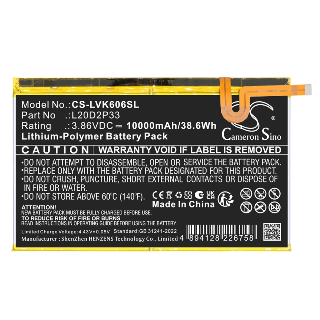 Batterie compatible avec Lenovo CS-LVK606SL