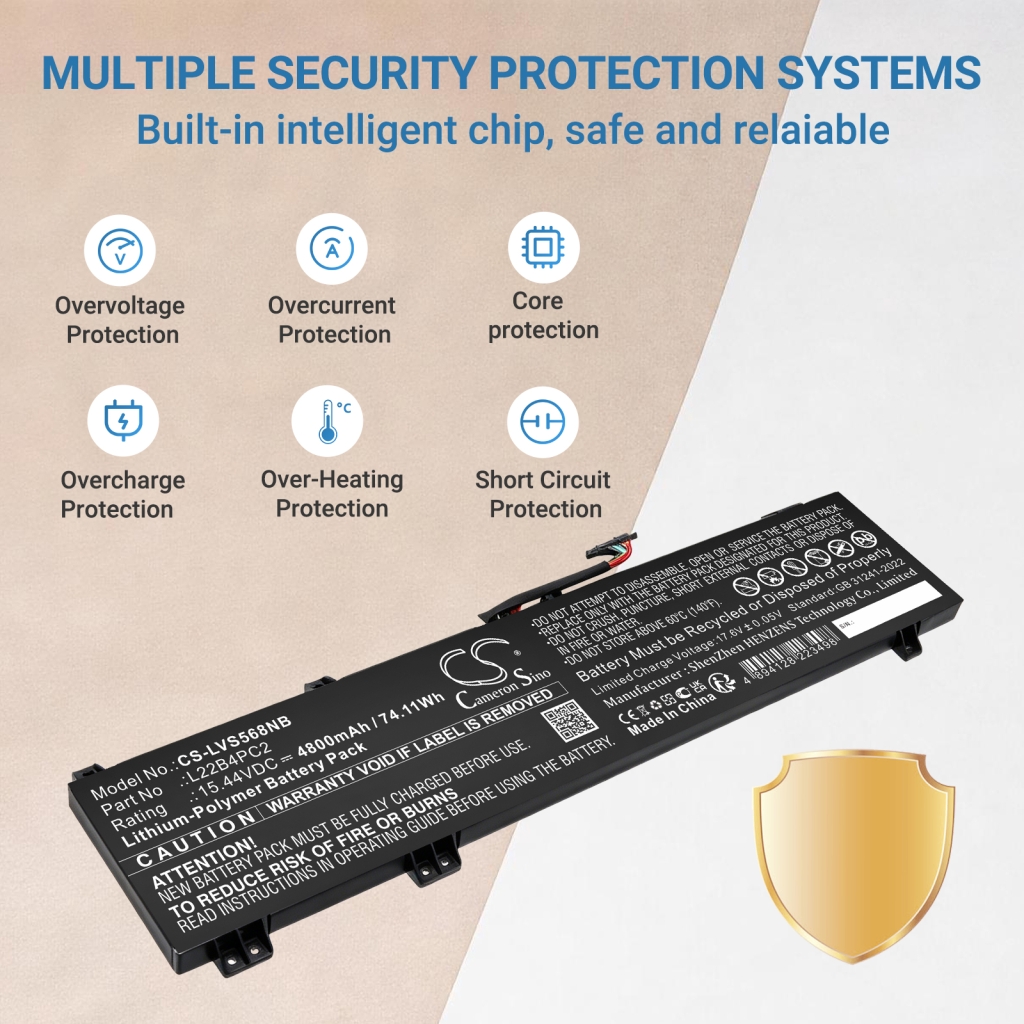Batterie compatible avec Lenovo CS-LVS568NB
