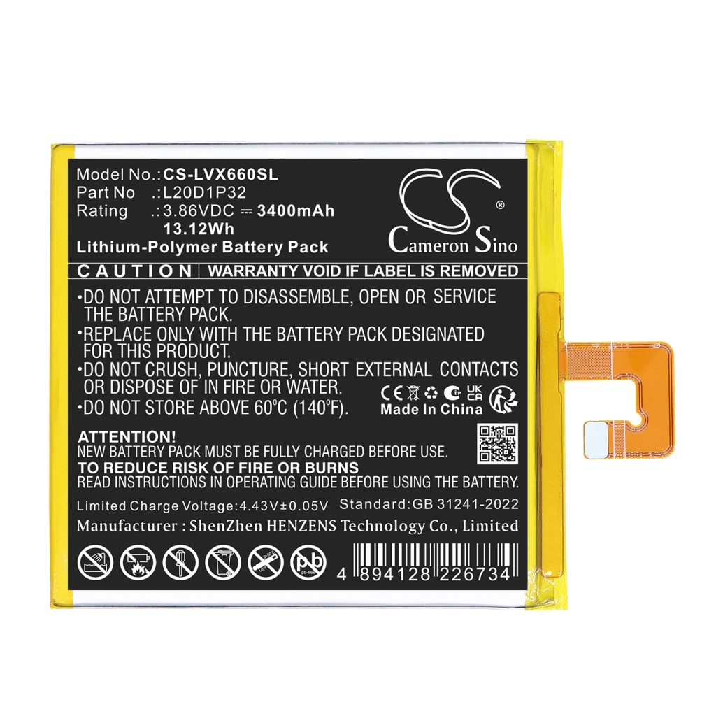 Batterie compatible avec Lenovo CS-LVX660SL