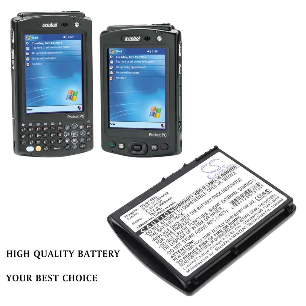 BarCode, Scanner Battery Symbol MC50