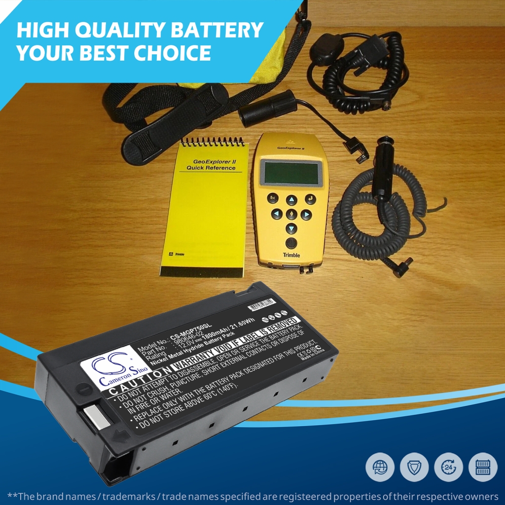Batterie compatible avec Magellan Trimble CS-MGP750SL