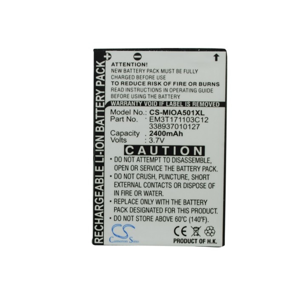 Batterie compatible avec Mitac CS-MIOA501XL