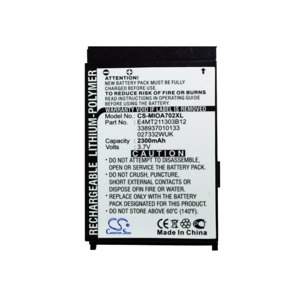 Batterie compatible avec Mitac CS-MIOA702XL