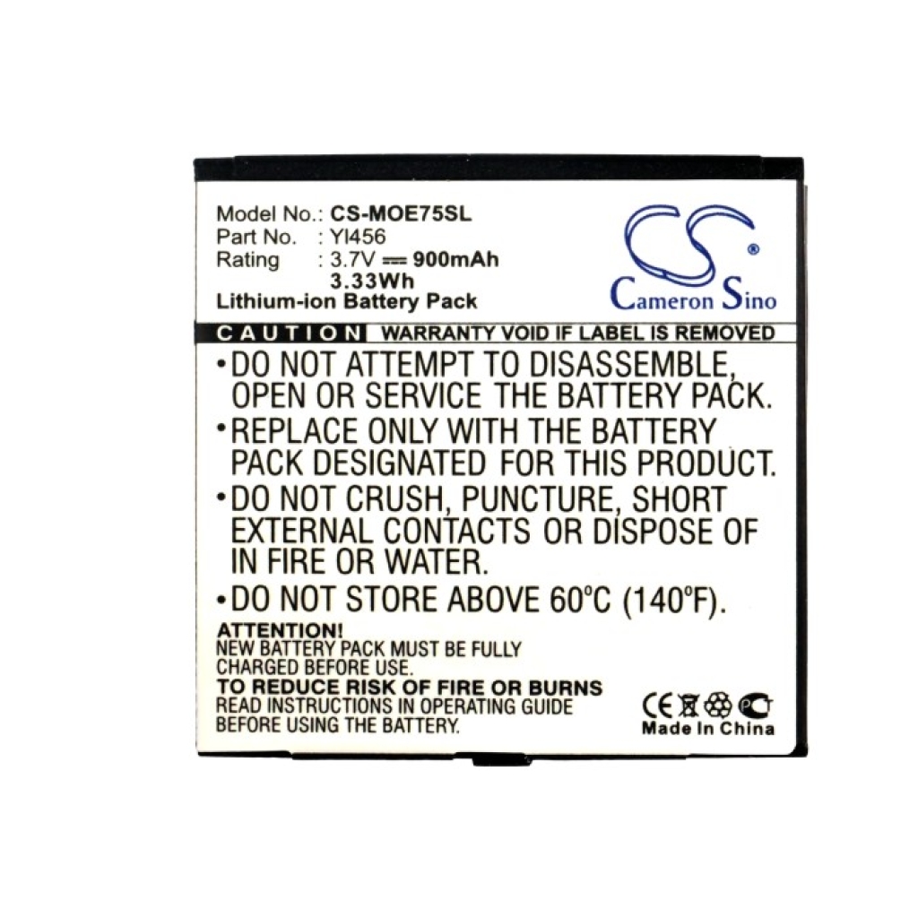 Batterie compatible avec Motorola CS-MOE75SL