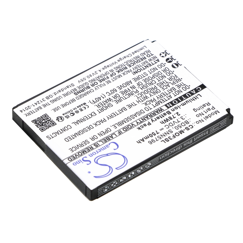 Batterie de téléphone portable Motorola CS-MOF3SL