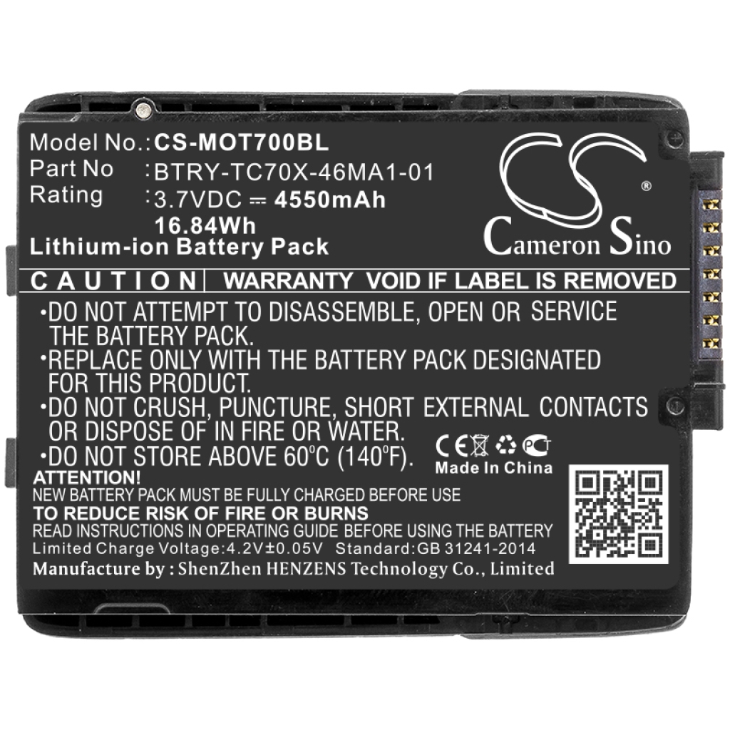 Code à barres, Scanner Batterie du scanner Motorola CS-MOT700BL