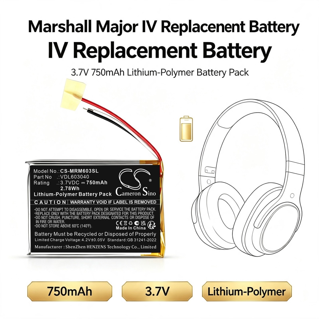 Batterie compatible avec Marshall CS-MRM603SL