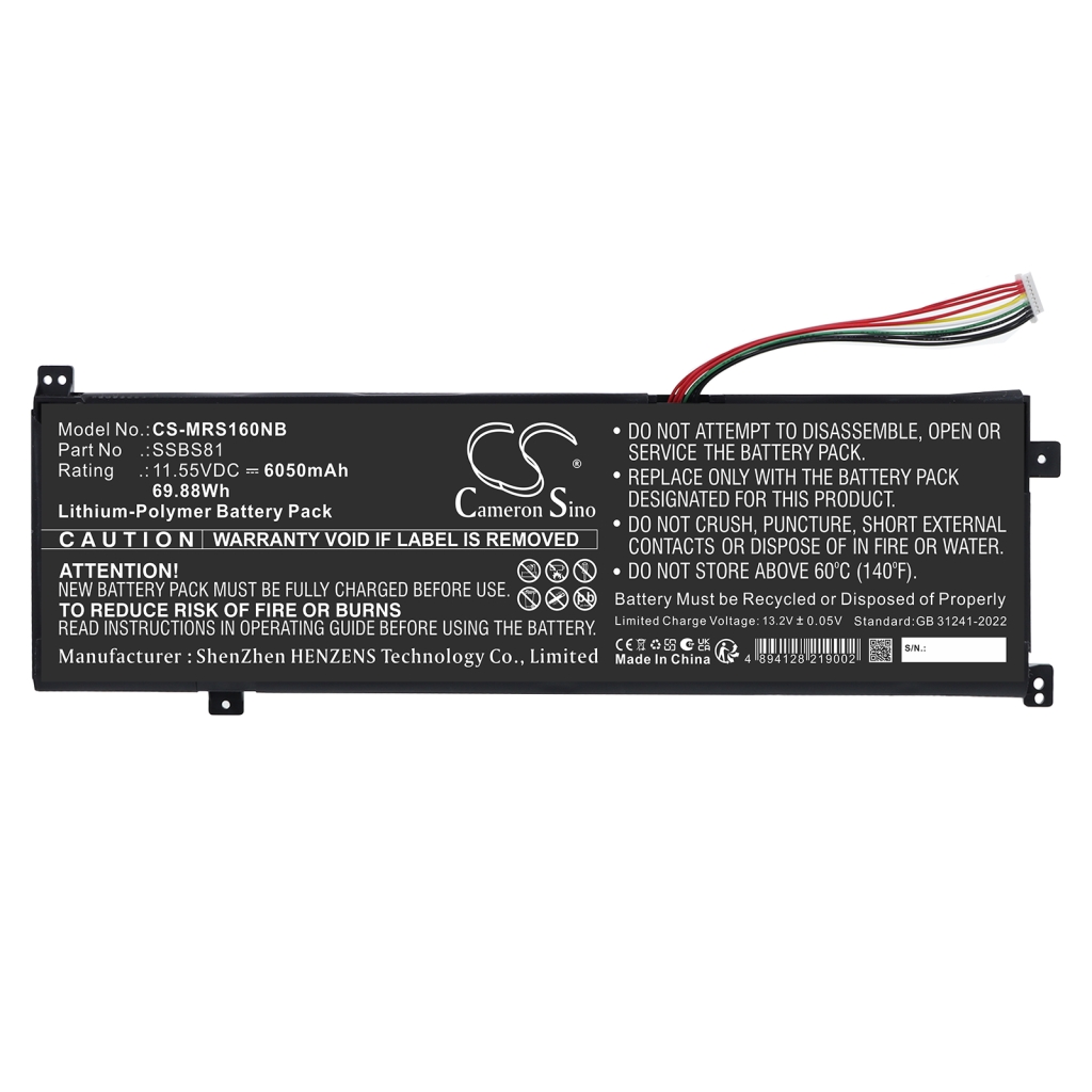 Battery compatible with Notebook battery