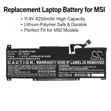 Compatible battery replacement for MSI BTY-M494