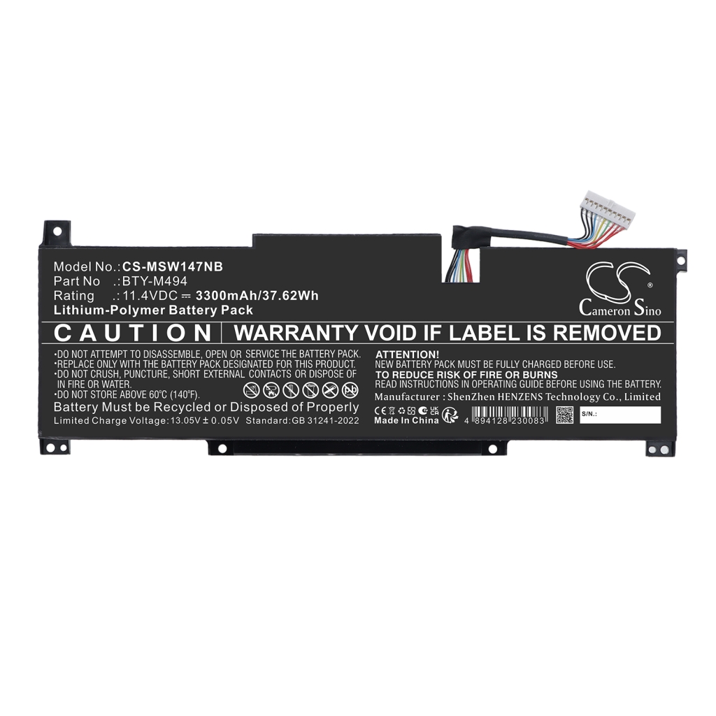 Batterie pour MSI Modern 14 C12M-059ID