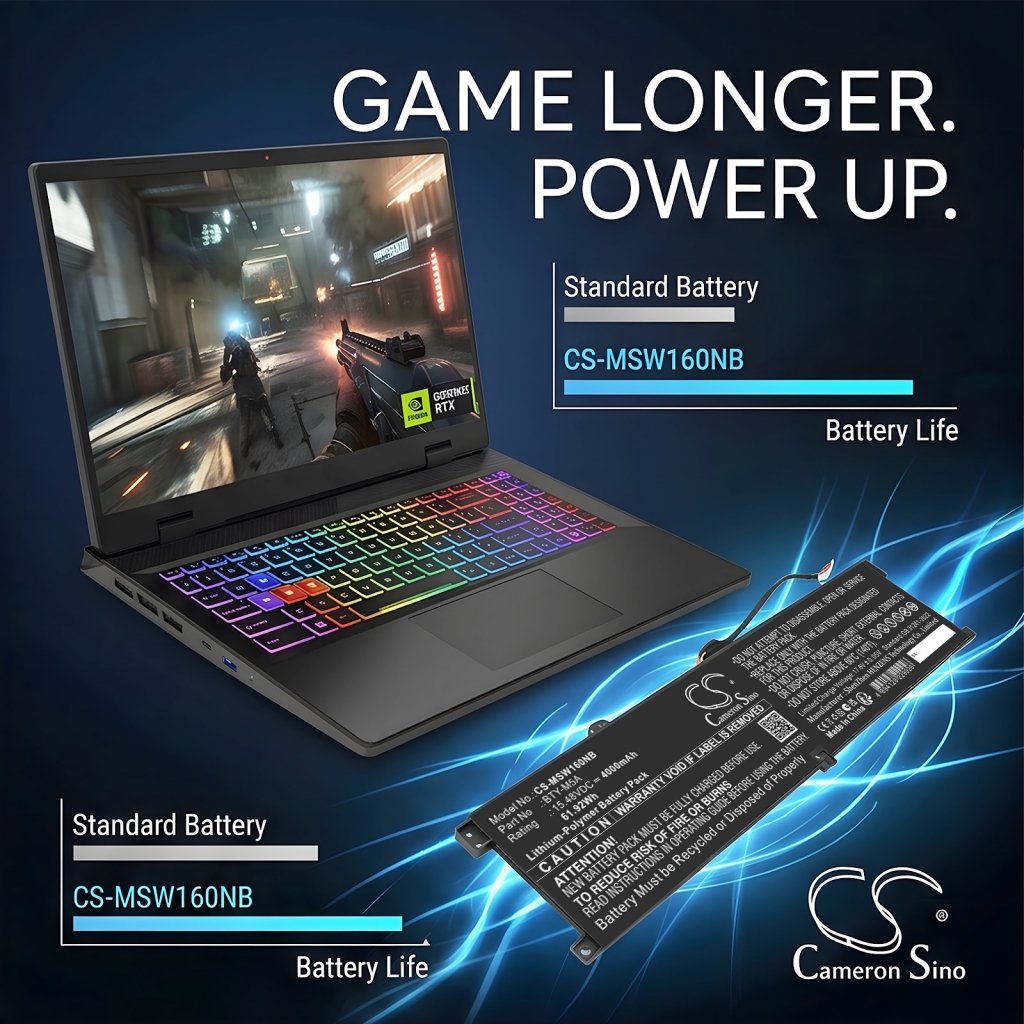 Batterie compatible avec MSI CS-MSW160NB