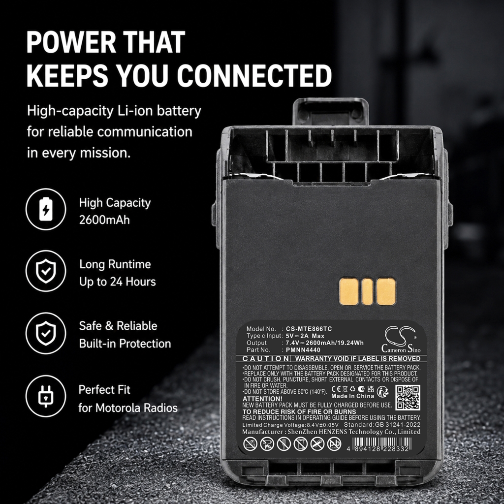 Batterie compatible avec Motorola CS-MTE866TC