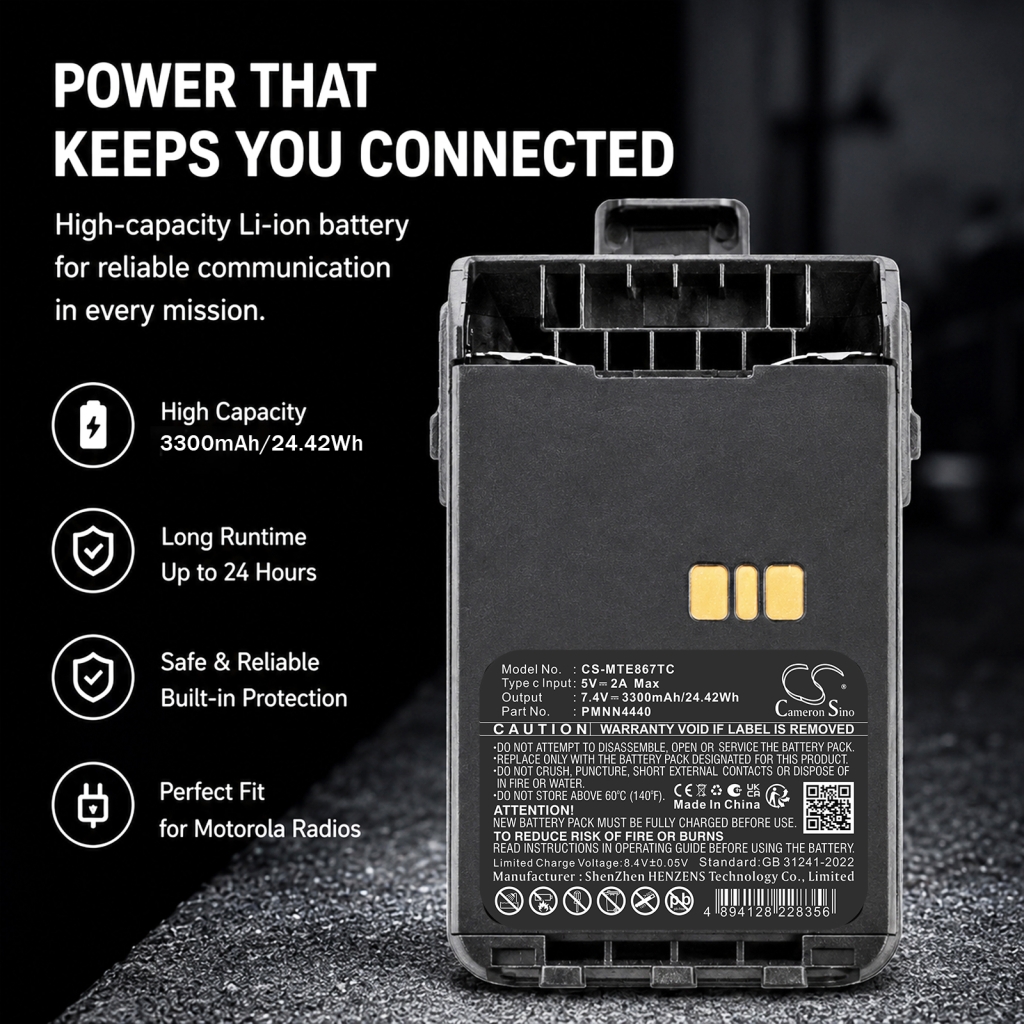 Batterie compatible avec Motorola CS-MTE867TC