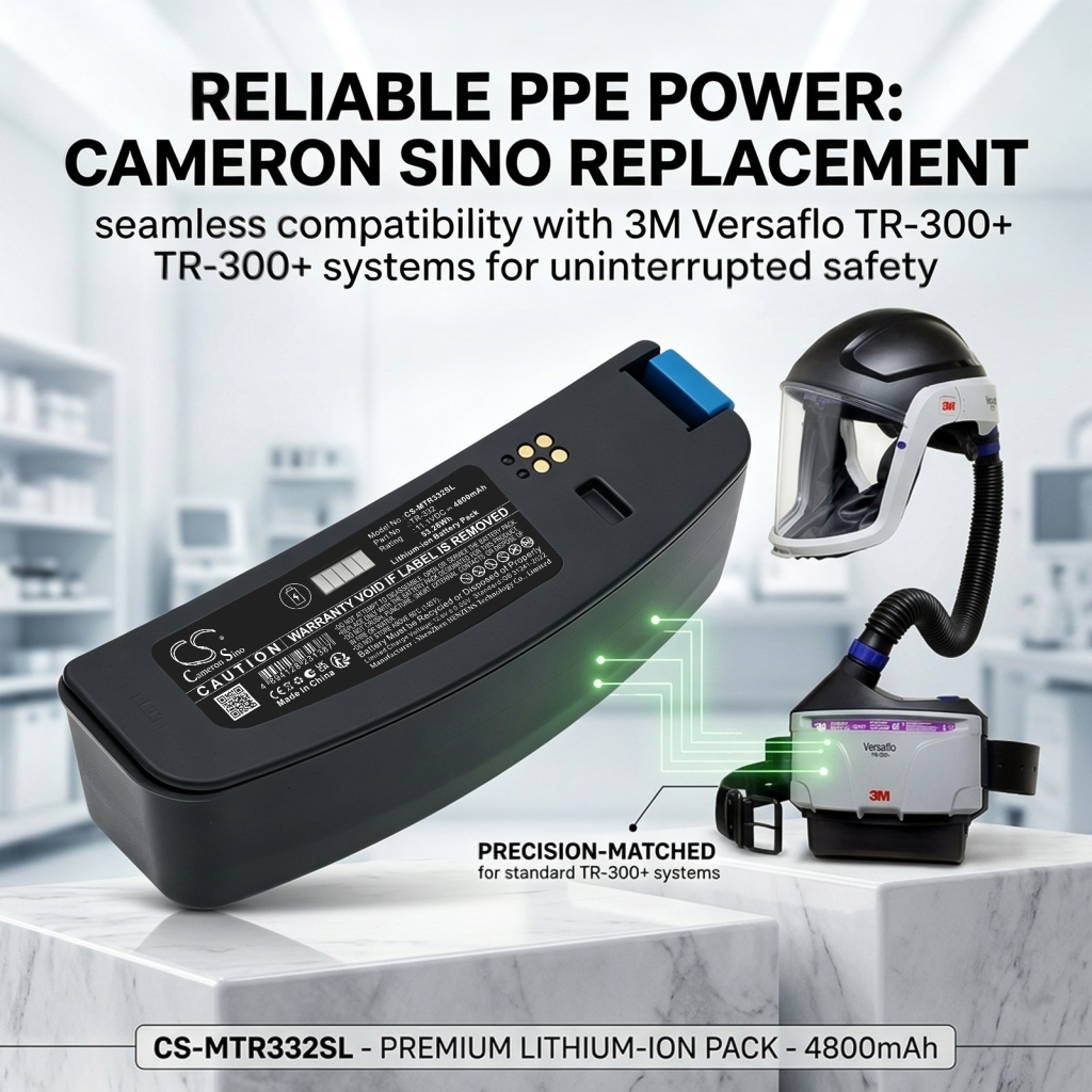 Batteries compatible avec 3M Versaflo TR-300 PAPR TR-300N+ PAPR TR-301N PAPR CS-MTR332SL