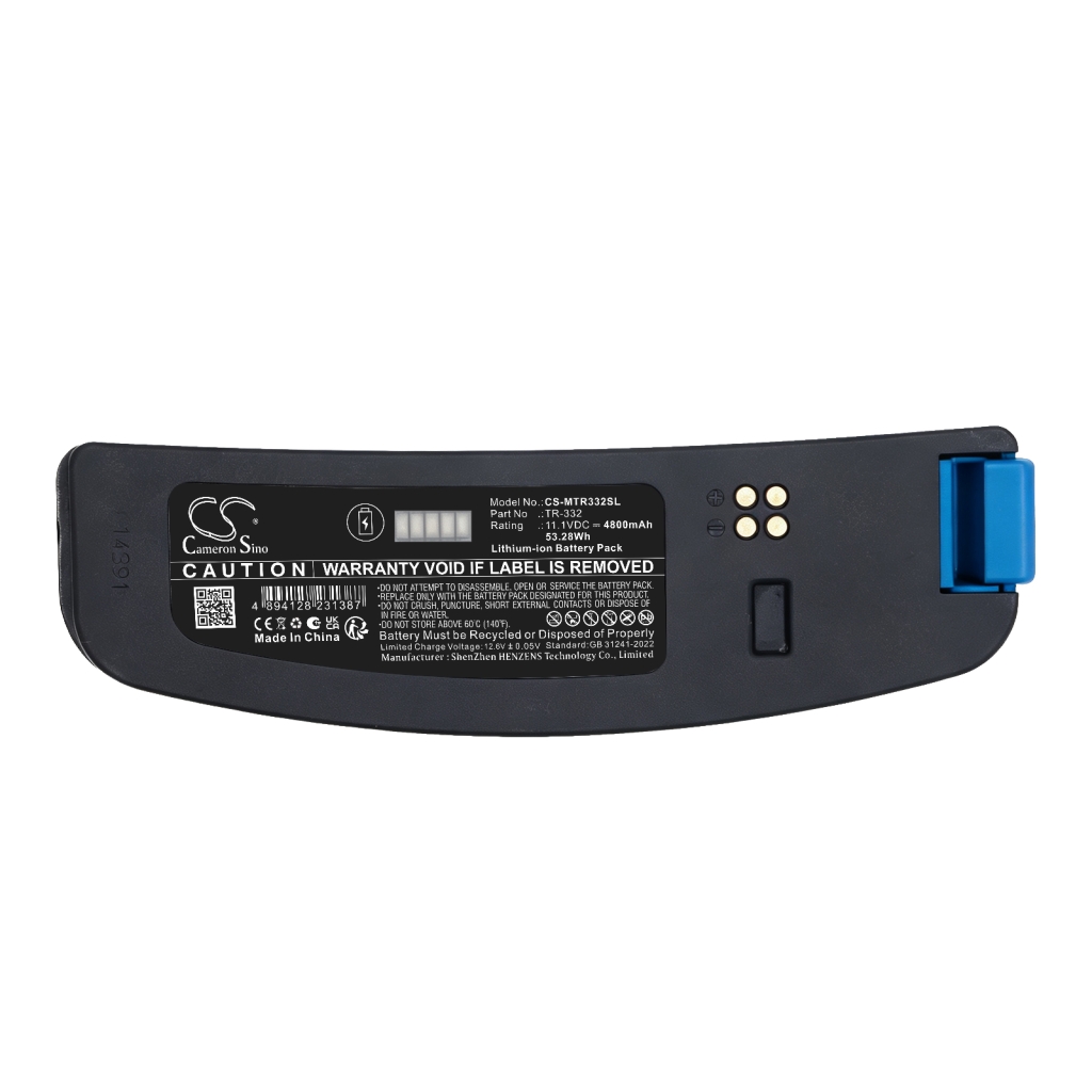 Batteries compatible avec 3M Versaflo TR-300 PAPR TR-300N+ PAPR TR-301N PAPR CS-MTR332SL