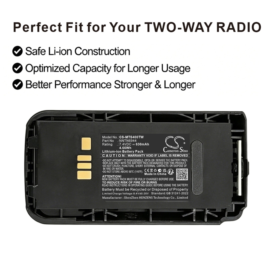 Batterie compatible avec Motorola CS-MTS400TW