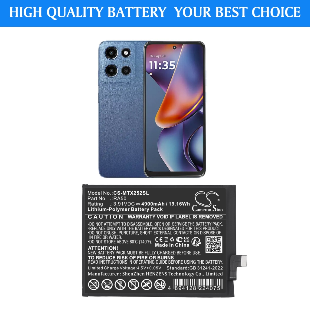 Batterie de téléphone portable Motorola CS-MTX252SL