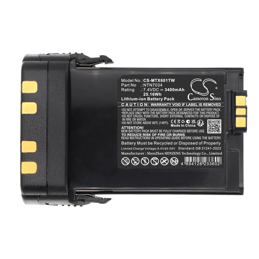 Batteries compatible avec Motorola APX6000 APX6000 P25 CS-MTX601TW