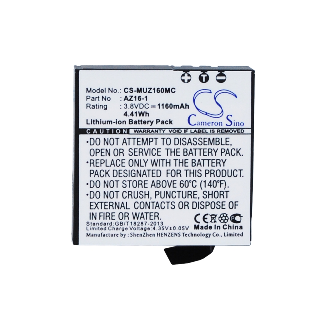 Batterie de l'appareil photo Xiaomi CS-MUZ160MC