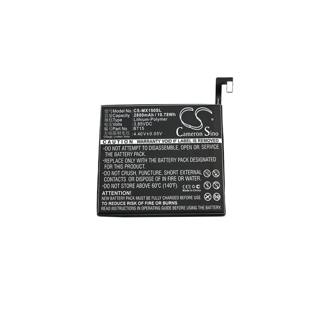 Compatible battery replacement for MeiZu BT15
