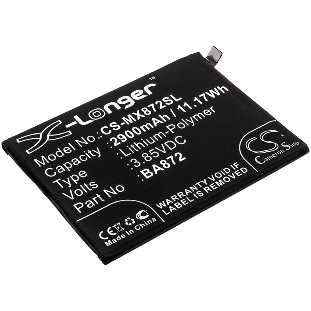 Compatible battery replacement for MeiZu BA872