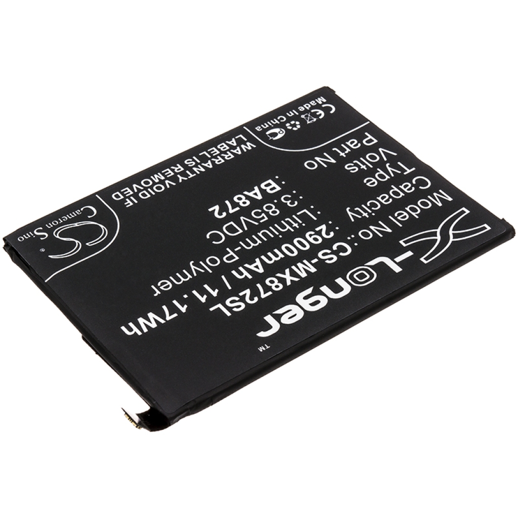 Compatible battery replacement for MeiZu BA872