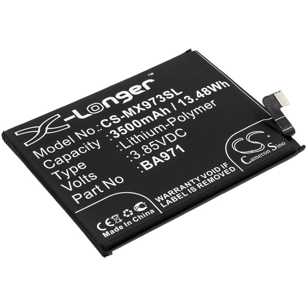 Compatible battery replacement for MeiZu BA971