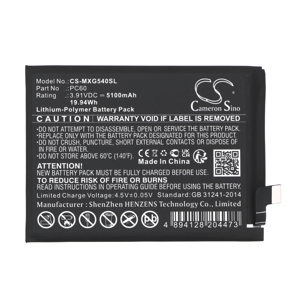 Batterie de téléphone portable Motorola CS-MXG540SL