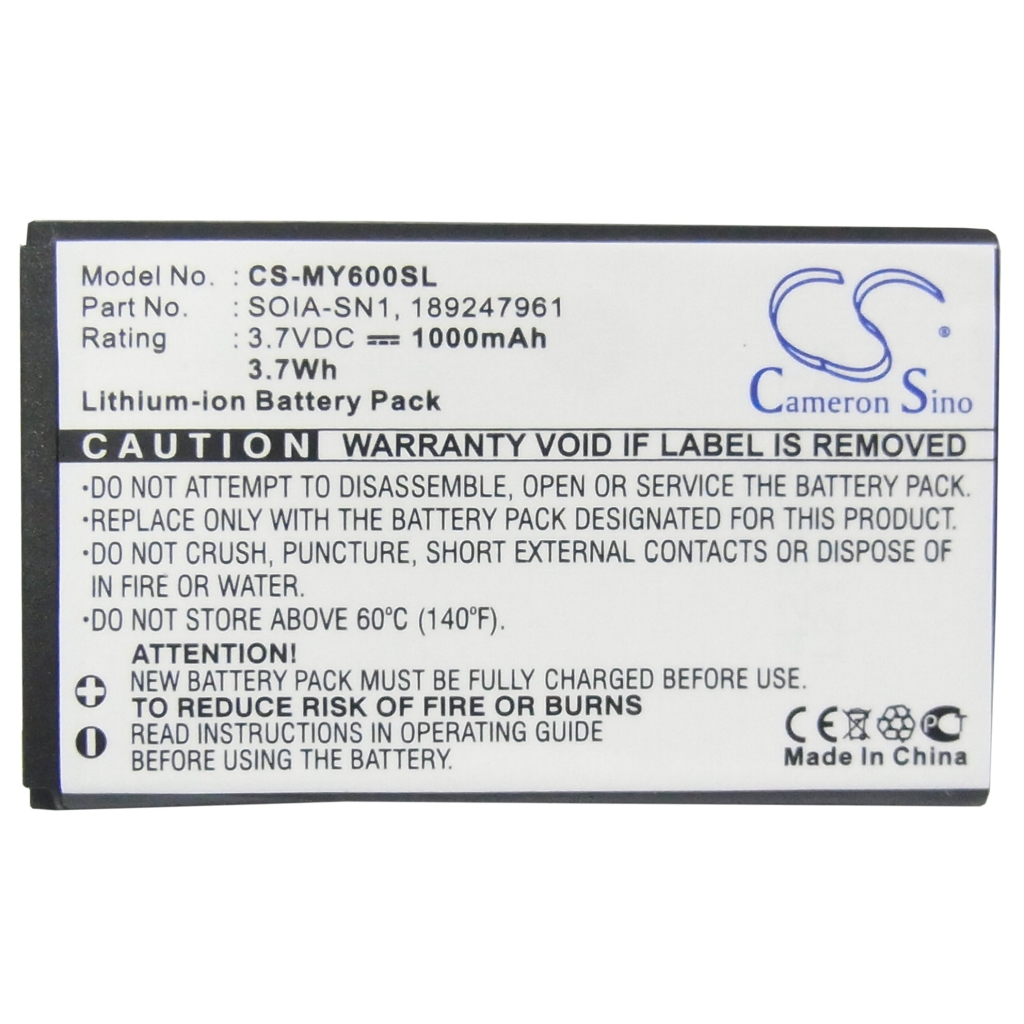 Batteries Remplace SO1B-SN1