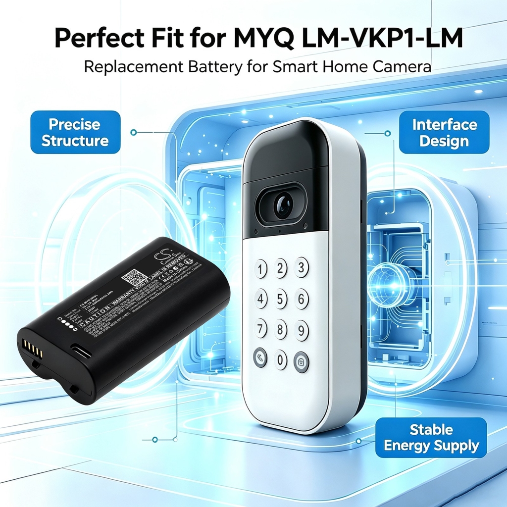 Batteries compatible avec MYQ LiftMaster Wireless Video Keypad CS-MYP100SL