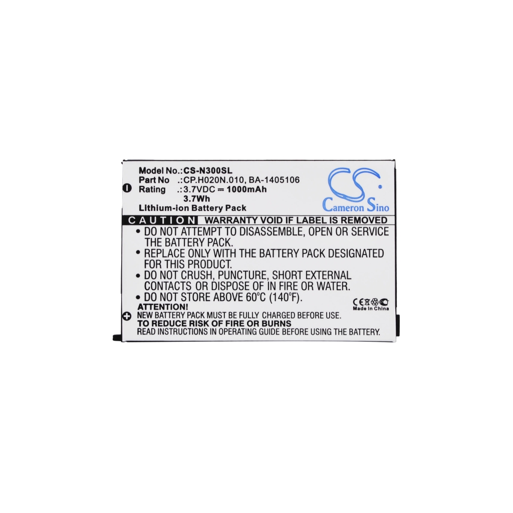 Batterie compatible avec Acer Trimble Socketmobile CS-N300SL