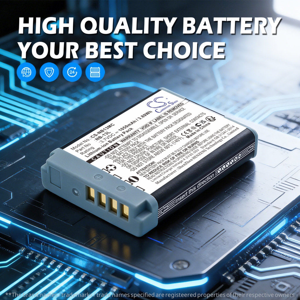 Batterie compatible avec Canon CS-NB13MC