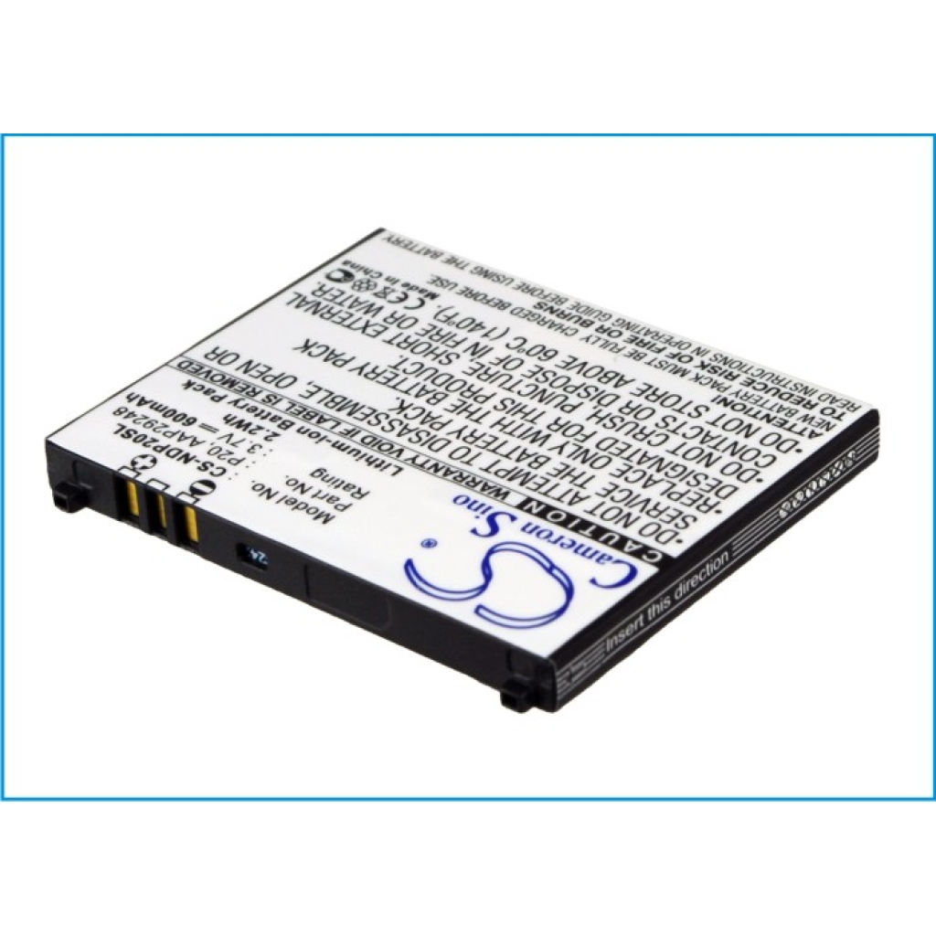 Batteries compatible avec NTT DoCoMo P-01B P-01B CS-NDP20SL