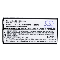 Remplacement de batterie compatible pour Nokia BV-5S