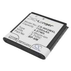 Remplacement de batterie compatible pour Nokia BP-6M,BP-6M-S