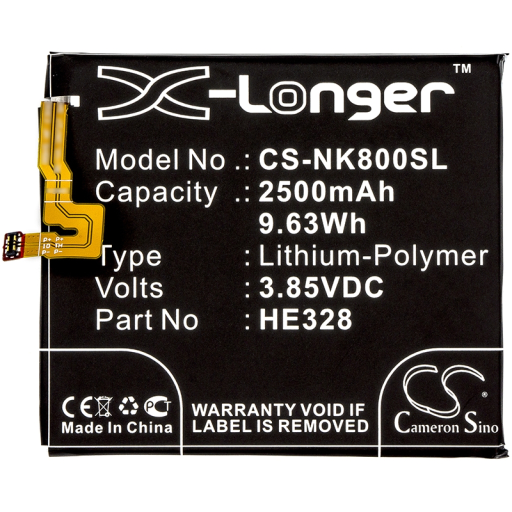Remplacement de batterie compatible pour Nokia HE328