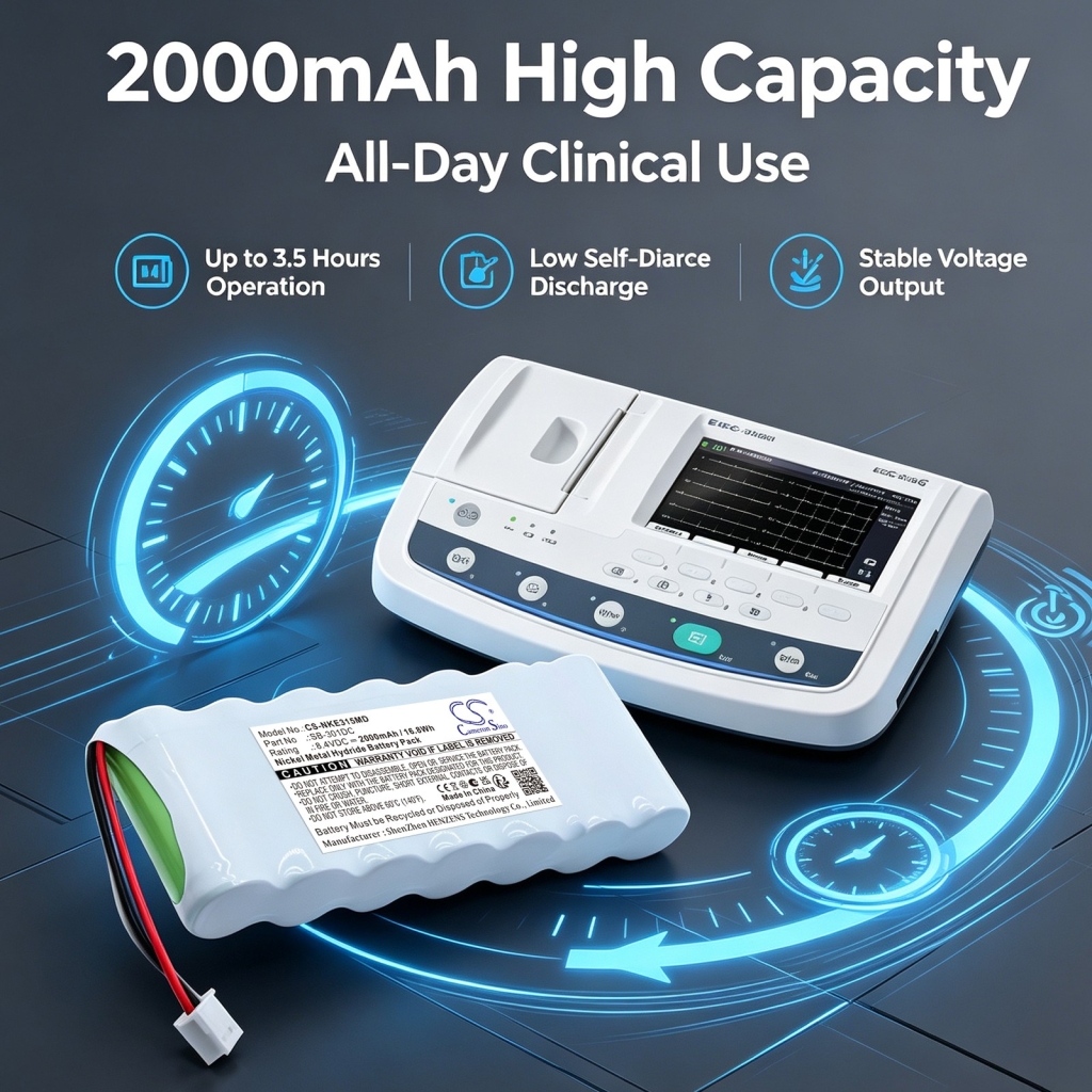 Batterie compatible avec Nihon Kohden CS-NKE315MD