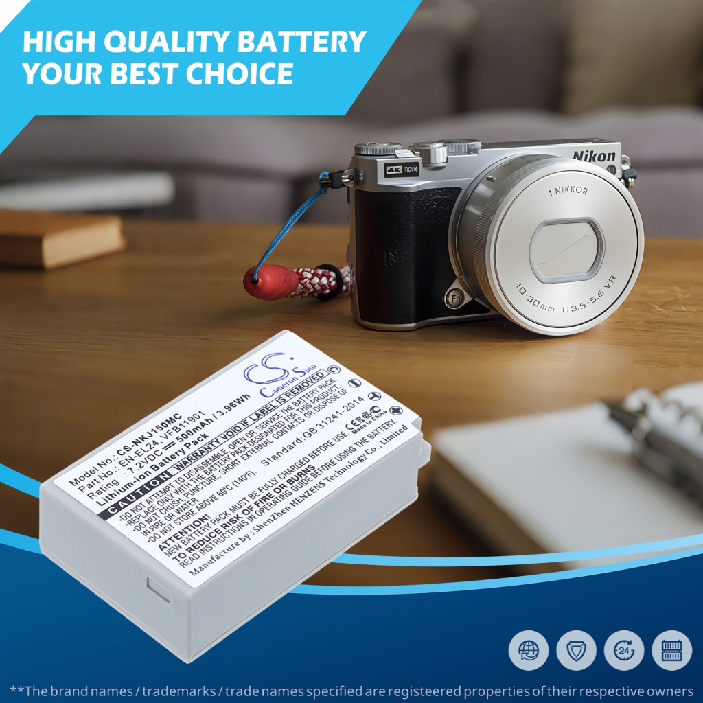 Battery compatible with Camera Battery