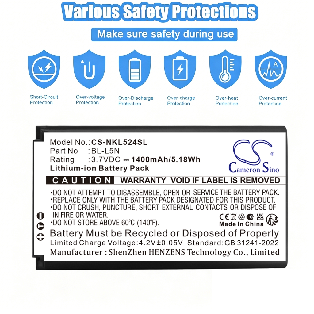 Batterie compatible avec Nokia CS-NKL524SL