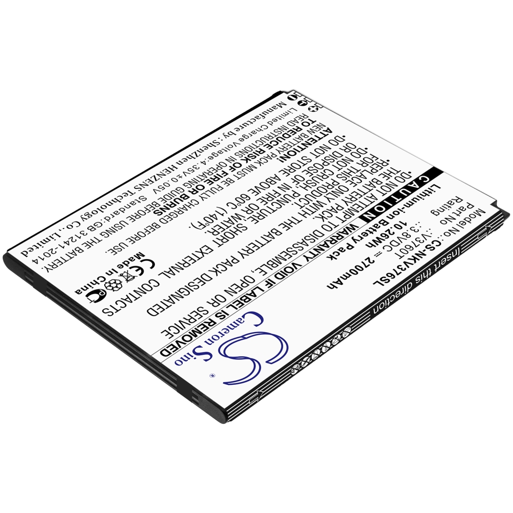 Remplacement de batterie compatible pour Nokia V3760T