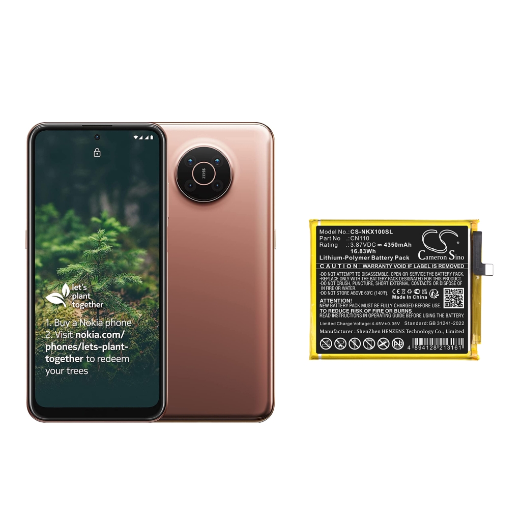 Compatible battery replacement for Nokia CN110