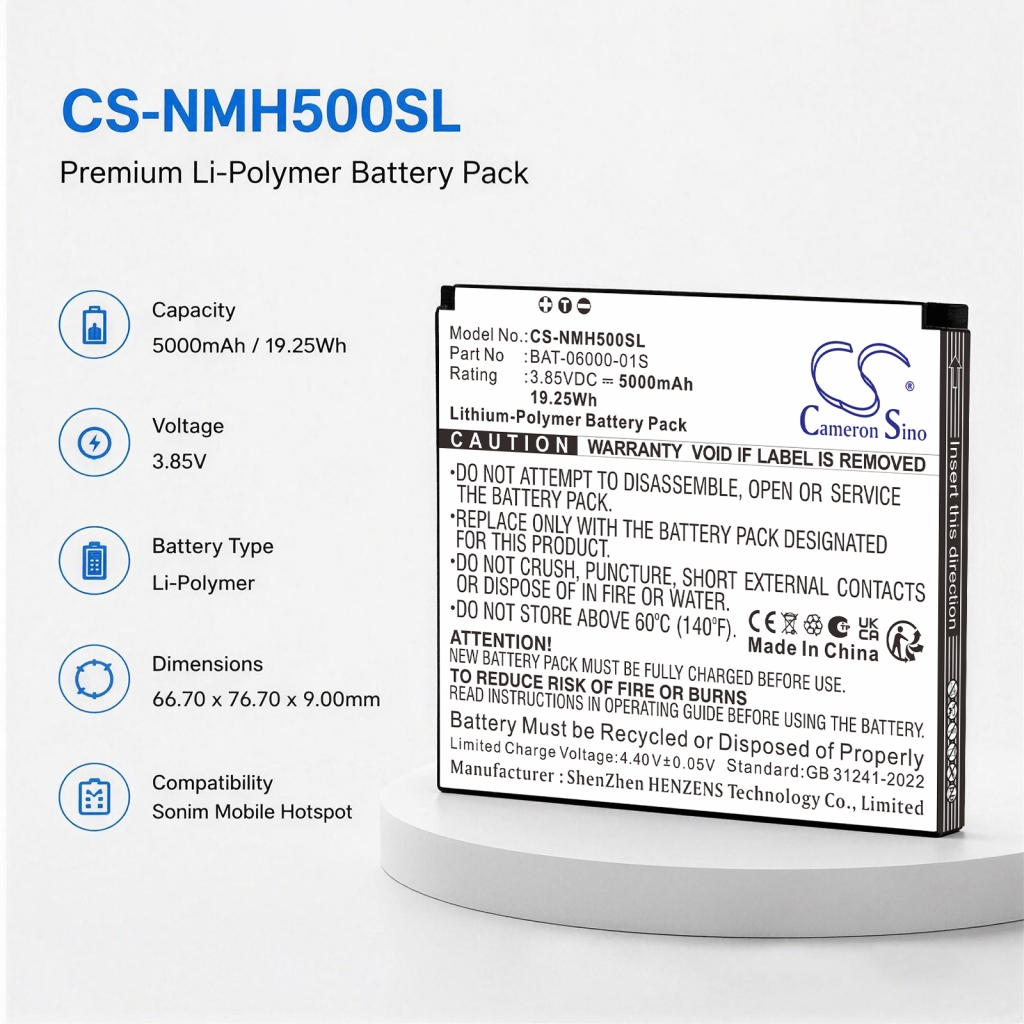 Batterie compatible avec Sonim CS-NMH500SL