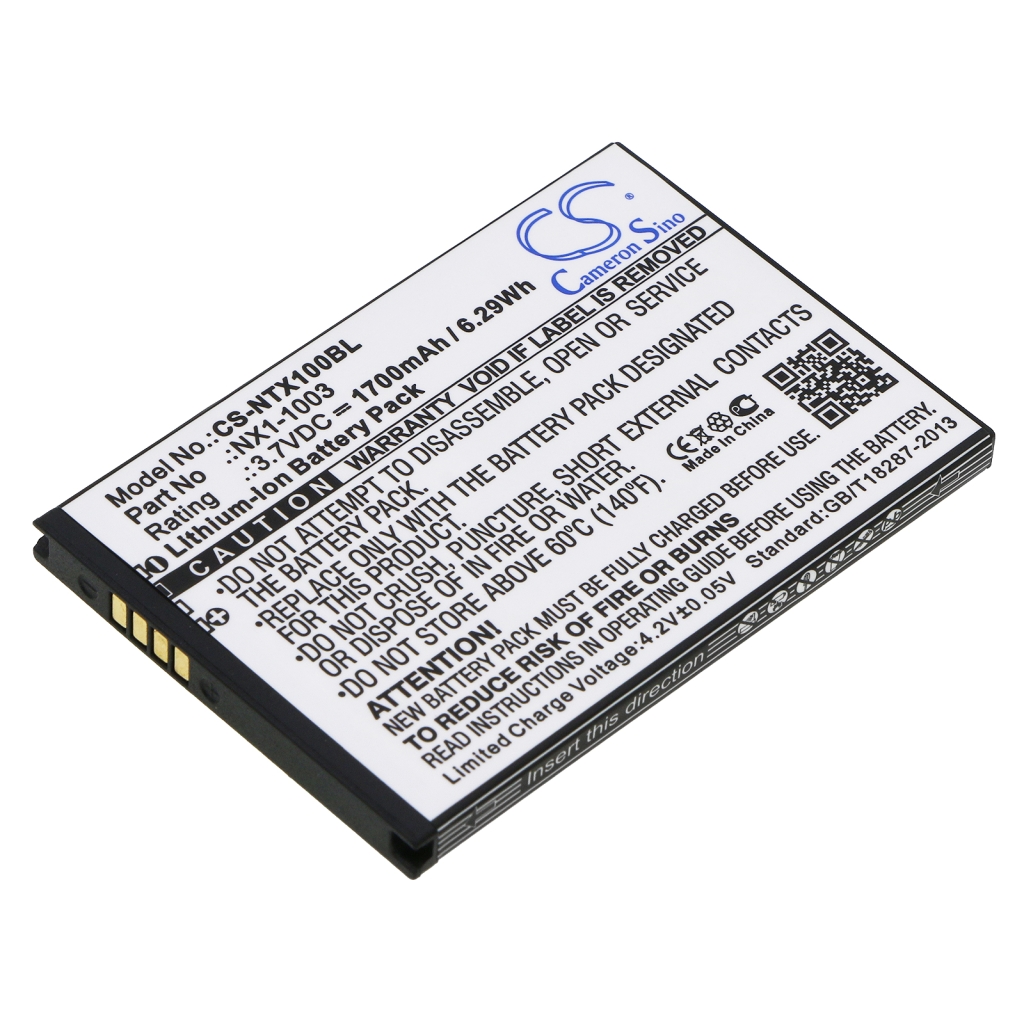 Code à barres, Scanner Batterie du scanner HandHeld CS-NTX100BL